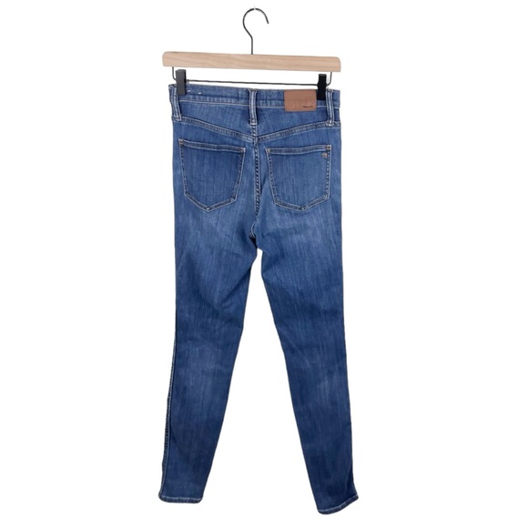 Madewell Tall 10" High-Rise Skinny Jeans in Danny Wash Stretch Women's Size 25T - Picture 3 of 9